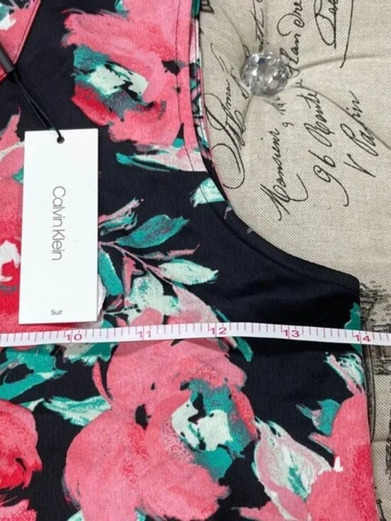 Calvin Klein Floral Side Tie Sleeveless Top - Picture 8 of 13